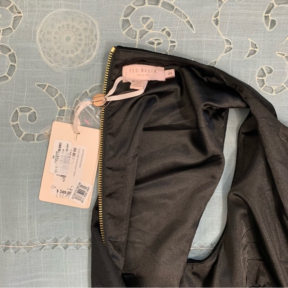 Ted Baker Celeena Queen Bee black velvet dress NWT - Picture 6 of 16